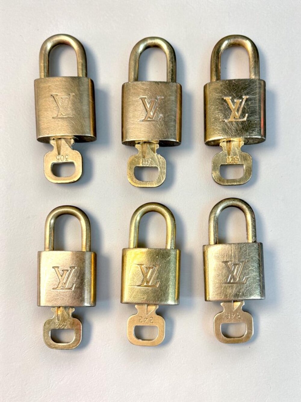 Louis Vuitton Vintage Authentic 300 Series Brass Padlock & Matching Key